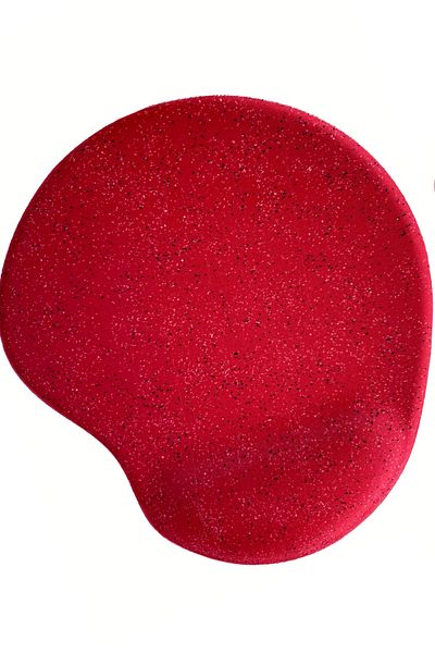 usin Oval Red Sand Pattern Wrist Support Non-Slip Base Computer Notebook Mouse Pad - Wristband Mauspad