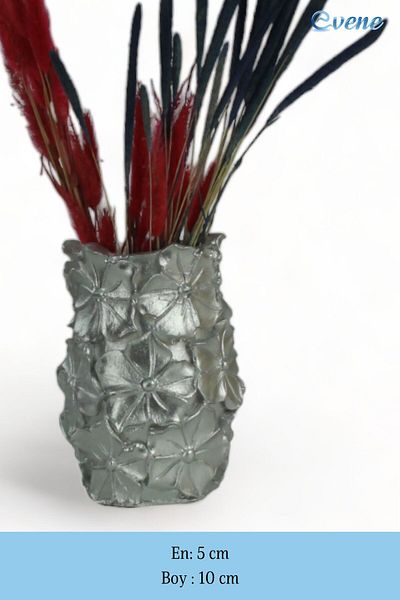 Evene Vase Small Vase Tabletop Vase Home Decoration Vase Silver Color Model 16