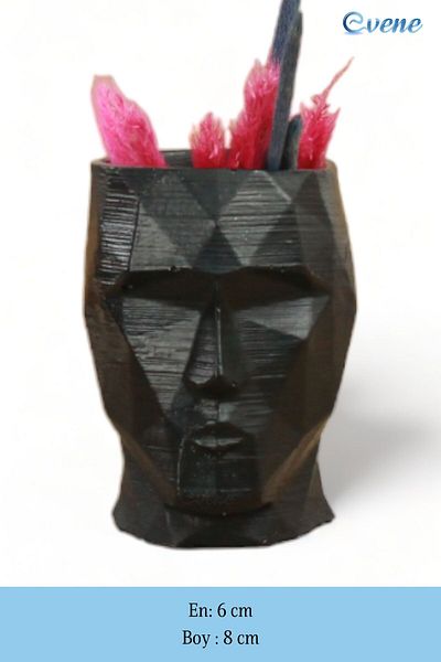 Evene Vase Small Vase Tabletop Vase Home Decoration Vase Black Color Model 15