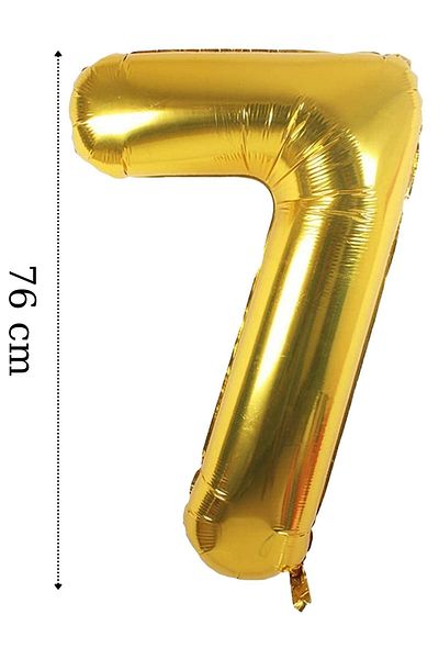 ELGALA Happy Birthday Written Pennant and 7 Numbers Foil Balloon