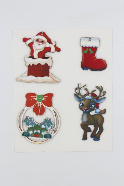 Yusuf Dirik YD Party Supplies Christmas Tree Ornament Wooden Figures 4 Pieces