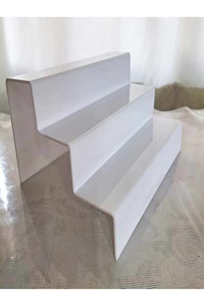 SeHa Design SeHa Pleksi Merdiven 3mm BEYAZ (40cm Genişlik) 3 Katlı Stand BAHA...