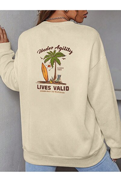 Tarzsokak Slogan i Tropical Štampano Bež niskog znojenja