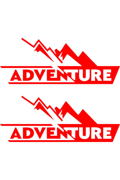 Birim Matbaa 26x10 cm Set of 2 Aventure Auto Stickers