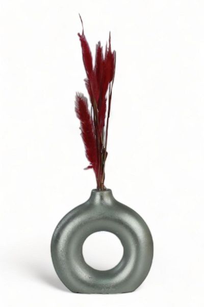 Evene Vase Small Vase Tabletop Vase Home Decoration Vase Silver Color Model 23