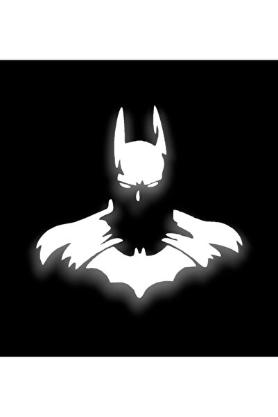 YAMANB Batman Sticker Araba Motorsiklet Oto Pc Sticker 14cm*13cm REFLEKTİF BEYAZ