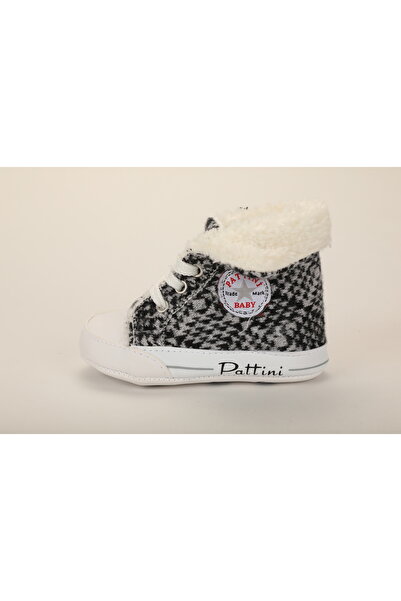Baby Pattini Newborn Ilkadım Home Shoes Anti-Sweat Antibacterial Welsoft Lined Gray Socks