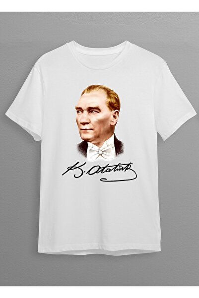 hilon Μπλουζάκι Unisex με στάμπα Mustafa Kemal Atatürk Signature HC05