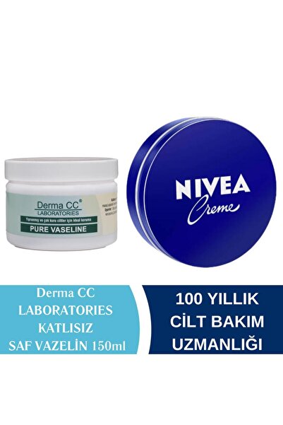 NIVEA Creme Bakım Yapan Koruma 250ml + Derma CC LABORATORIES Katkısız SAF Vaz...