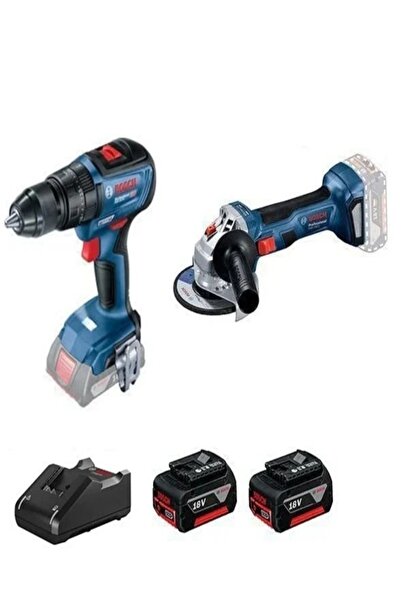 Bosch GSB18v50(50nm)Darbeli Vidalama+GWS180Lİ(125mm)Şarjlı Taşlama+5AH AKÜ+1xDOLUM CİHAZI