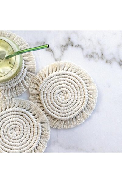 Mercy Tekstil Makrome Bardak , Mum Altlığı Ve Sunumluk 1 Adet