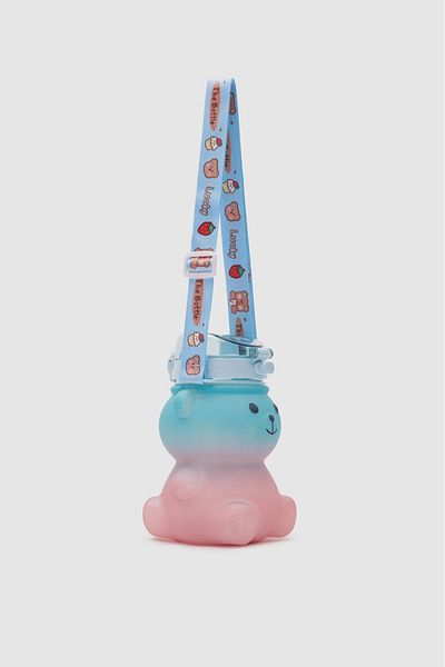 fese home 1300ml Teddy Bear Water Bottle Bpa Free, With Carrying Strap, Drip-Free Teddy Bear Water Bottle