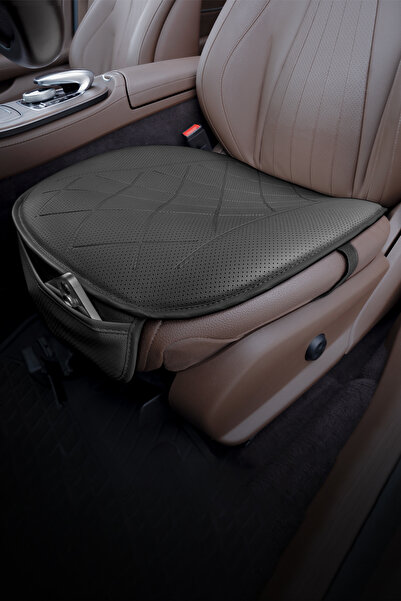 Otom Premium Front Seat Cushion High Quality Leather Black with Extra Pocket