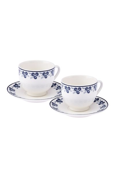 Emsan Casy New Bone Coffee Cup Set for 2 People 90 ml Navy Blue