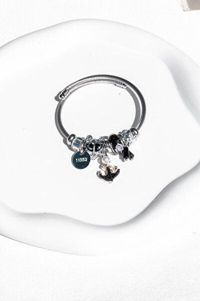 Inure Jewelry سوار من الفولاذ على شكل مرساة - مثالي كهدية