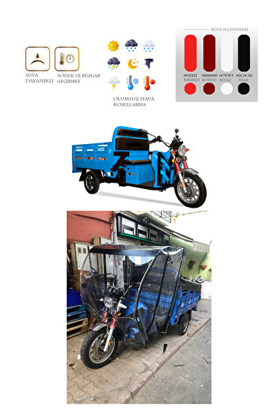 Motor Marketim Kasalı Model 3 Tekerli Motor Ön Kabin Motolüx /yuki /stmax / Kral/ Arora Markalara Uyumlu- Siyah