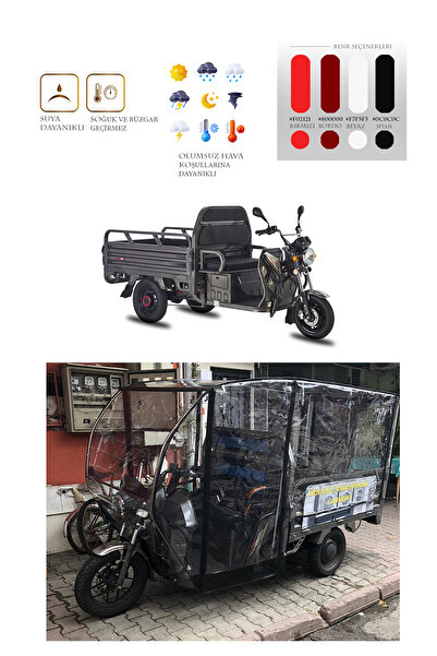 Motor Marketim Kasalı Model Motolüx/stmax/yuki/kral/arora Uyumlu Tüm Aracı Örten Kabin - Siyah