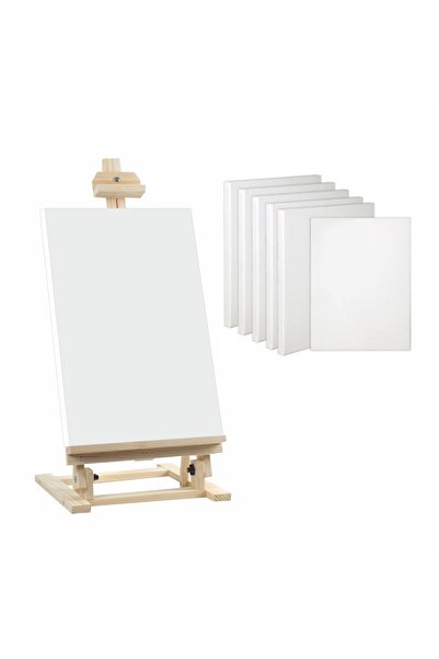 DECOLFİN Ahşap Ladin Masaüstü Şovale Ve Tuval