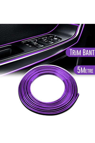 Furens Araç İçi Dekoratif Torpido Ve Kapı Döşeme Fitili Neon Ip 5 Metre Mor