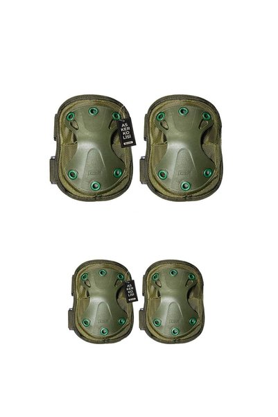 UNİFORMTÜRK KOPYA - Bej Koruyucu Dizlik Ve Dirseklik Takımı - Askeri Airsoft Motosiklet Bisiklet