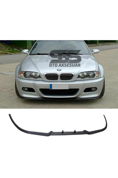 Furens BMW 3 Series E46 M3 Cupra R Uyumlu Ön Lip Mat Siyah Ön Tampon Lip