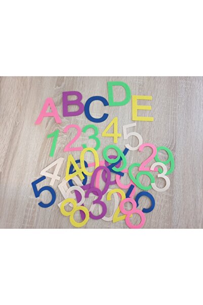 ESRA ŞELEM Keçe Alfabe ve Rakamlar Keçe Harfler Rakamlar Montessori ABC Okul Etkinlik