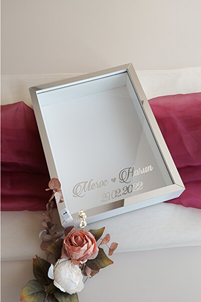 Verda Çerçeve New Model 25x35 Cm Silver-white LED Deep Rose Design Frame!Plas...