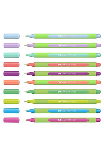 SCHNEIDER Line-Up 0.4mm Pastel Ballpoint Pen Metal Tube Set of 10 SCT951