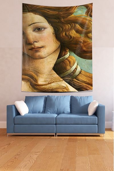 Pelangi The Birth of Venus Stain Resistant Fabric Wall Cloth Wall Tapestry Tapestry