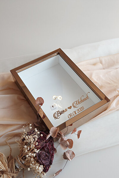 Verda Çerçeve New Model 25x35 Cm Bronze Covered LED Deep Rose Design Frame!Ro...