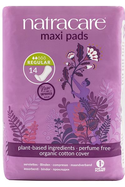 Natracare Maxi Regular Sanitary Pads 14 Pack