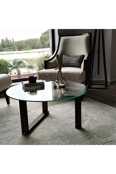 NEOstill - Yuvarlak Cam Orta Sehpa S300