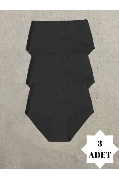 Adeniz Női, magas derekú, 3 csomagos, varrat nélküli, lézerrel vágott, nyommentes bikini bugyi