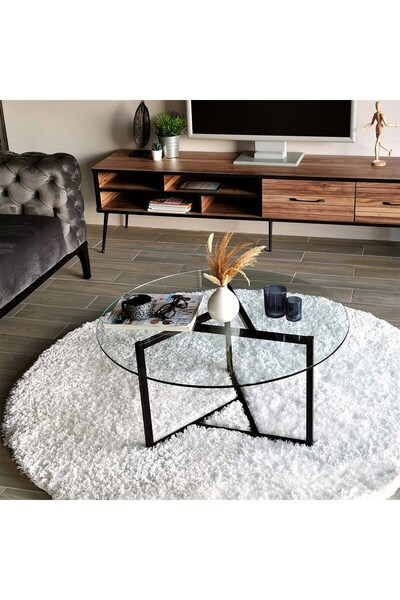 NEOstill - Trio Sehpa / Şeffaf Temperli Cam S402