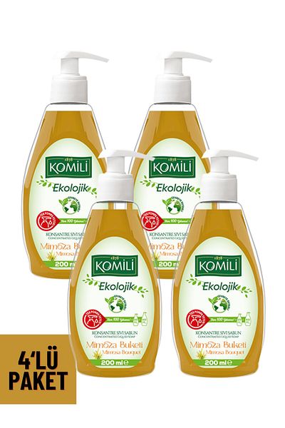 Komili ميموزا صابون سائل مركز بيئيًا 200 مل × 4 قطع