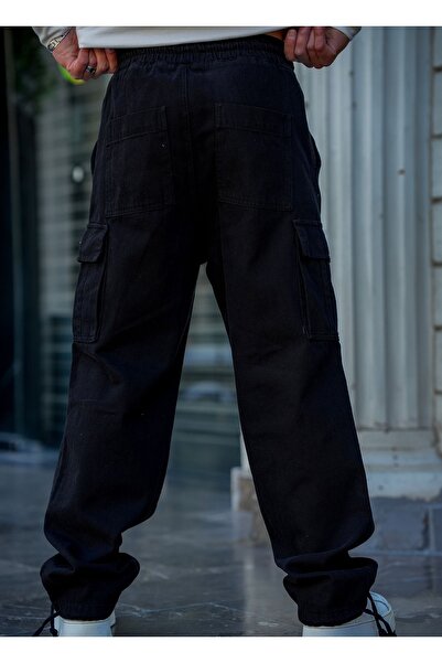 Tarz Cool Men's Black Baggy Denim Trousers