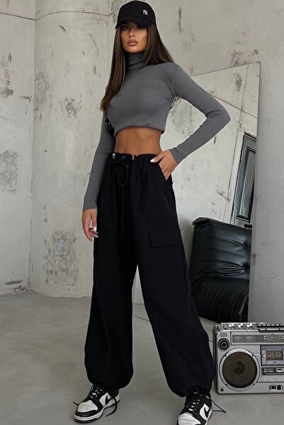 lovebox Γυναικεία πλεκτή μπλούζα γκρι ζιβάγκο 23W16022