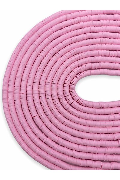 Hedef Bijuteri 6 مللي متر اللون الوردي بوليمر كلاي فيمو سلسلة الخرزة ، 40 سنت...