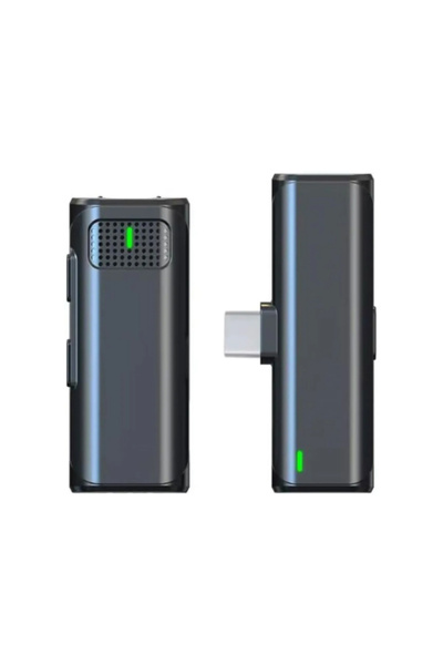 Microcase Type-c Girişli Şarj Kutulu Video Youtuber Yayıncı Kablosuz Yaka Mik...