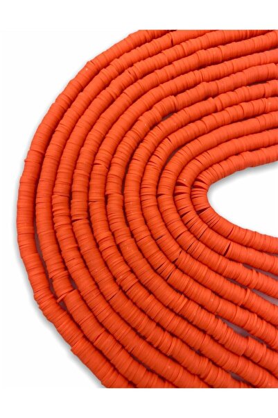 Hedef Bijuteri 8 مللي متر اللون البرتقالي بوليمر كلاي فيمو سلسلة الخرزة ، 40 ...