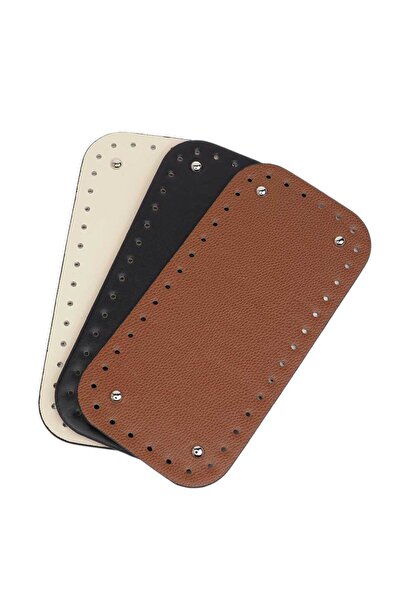 Ritzz قاعدة حقيبة جلد صناعي مستطيلة كريمي 25x12 سم