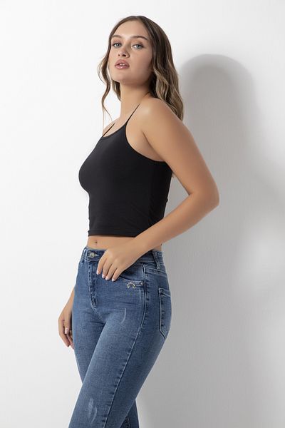 DONEX 3368 Σχοινί Hanger Crop Μαύρο