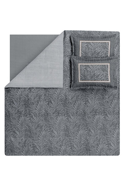 Yataş Mervin Double 100% Cotton Satin Duvet Cover Set - Gray