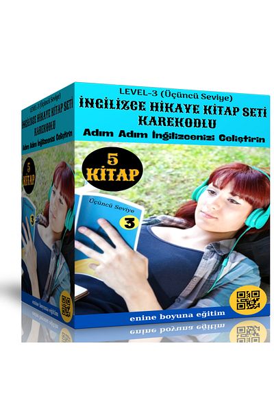 Enine Boyuna Eğitim مجموعة القصص الإنجليزية Leve-3 (5 كتب مع قرص مضغوط)