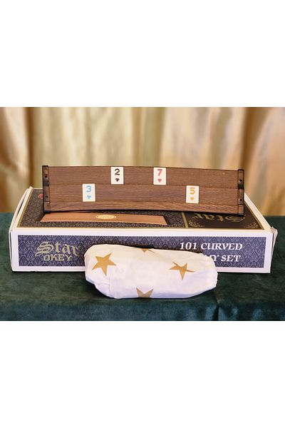 Star Okey Star Oval Okey Set (Wood Look Plastic) & Star Melamine Stone (Premium)