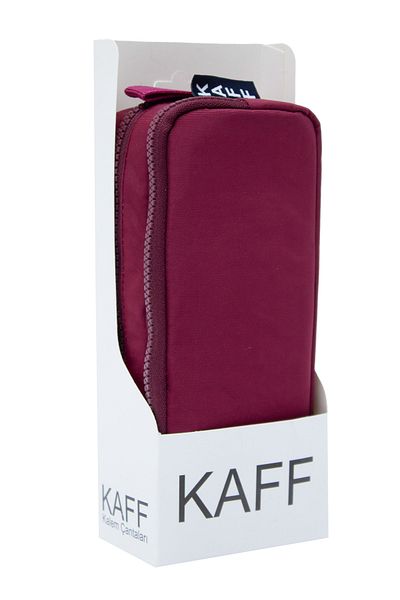 KAFF 01105 Crinkle Fabric Claret Red Αδιάβροχη Θήκη για στυλό με διπλή θήκη