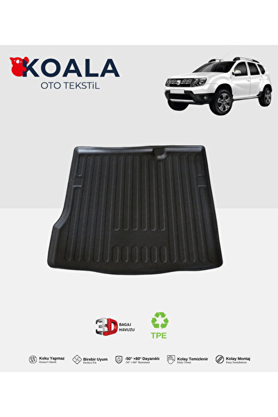 KoalaOtoTekstil Dacia Duster 4x2 (2010-2017) 3d Bagaj Havuzu