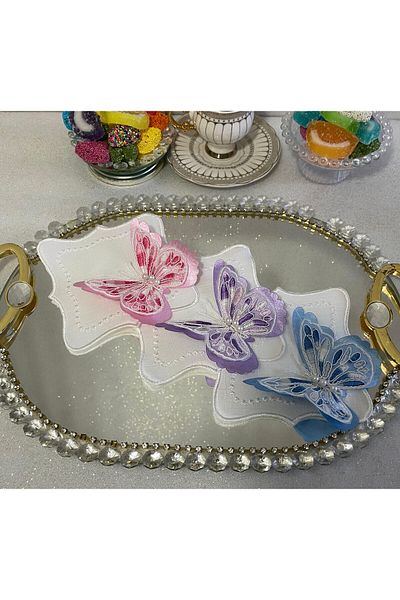 Lady Rio Coffee Side Napkin, coffee Side Presentation Napkin, tray Presentation Napkin, coffee Serving Napkin, 6 Pieces