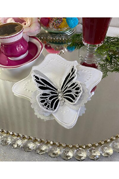 Lady Rio منديل جانبي للقهوة، منديل تقديم جانبي للقهوة، منديل عرض صينية، منديل...