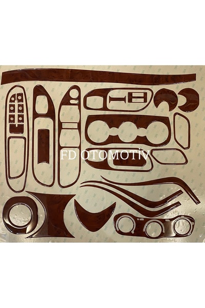 FD OTOMOTİV طقم توربيدو، وحدة تحكم، حواف، غطاء للصدر من فيات إيجا، لون الماهوجني